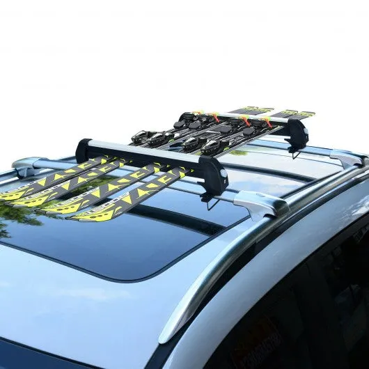 23"/30" Universal Ski & Snowboard Roof Racks Fit 6 Pairs Skis or 4 Snowboards-L