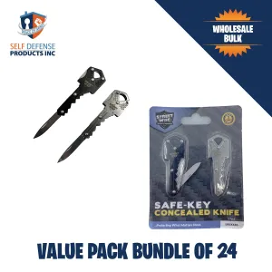 24 Units Safe-Key with Concealed Hidden Knife Bundle