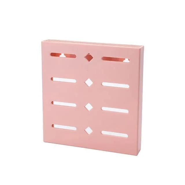 2PCS Square Pastel Mavi Wall-Mounted Knife Organizer