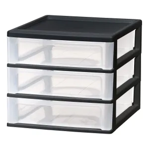 3-Drawer Desktop-Organizer Plastic-Drawer Office-Supplies File-Holder