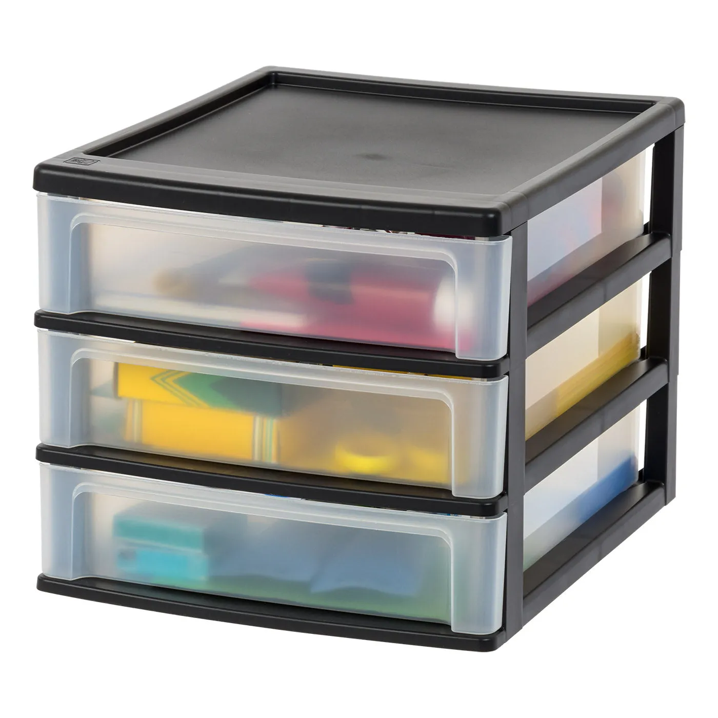 3-Drawer Desktop-Organizer Plastic-Drawer Office-Supplies File-Holder