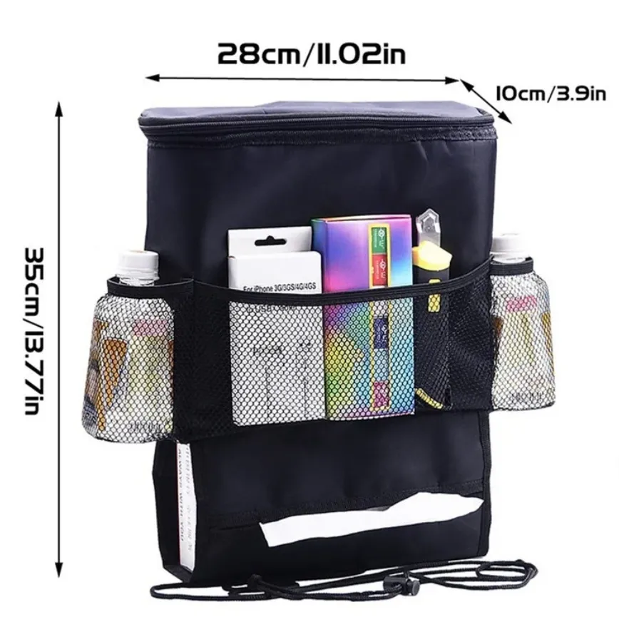 35X28X10Cm Multi-Pocket Car Back Seat Storage Bag Yl-346