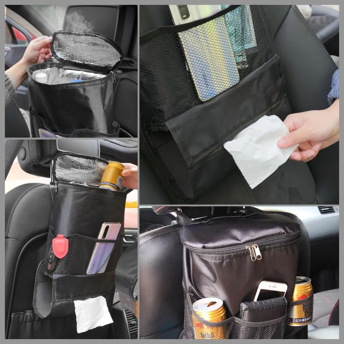 35X28X10Cm Multi-Pocket Car Back Seat Storage Bag Yl-346