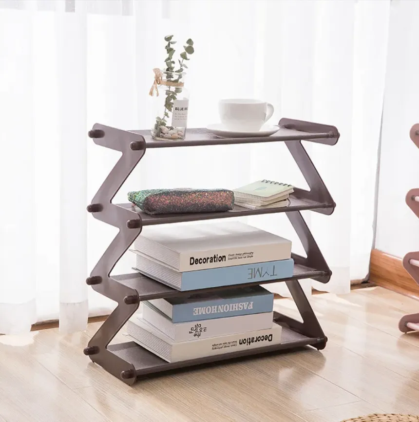 47X46Cm 4-Tier Multi-Functional Z-Shaped Shoes Rack Shelf