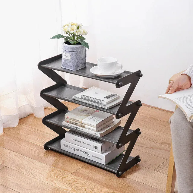 47X46Cm 4-Tier Multi-Functional Z-Shaped Shoes Rack Shelf