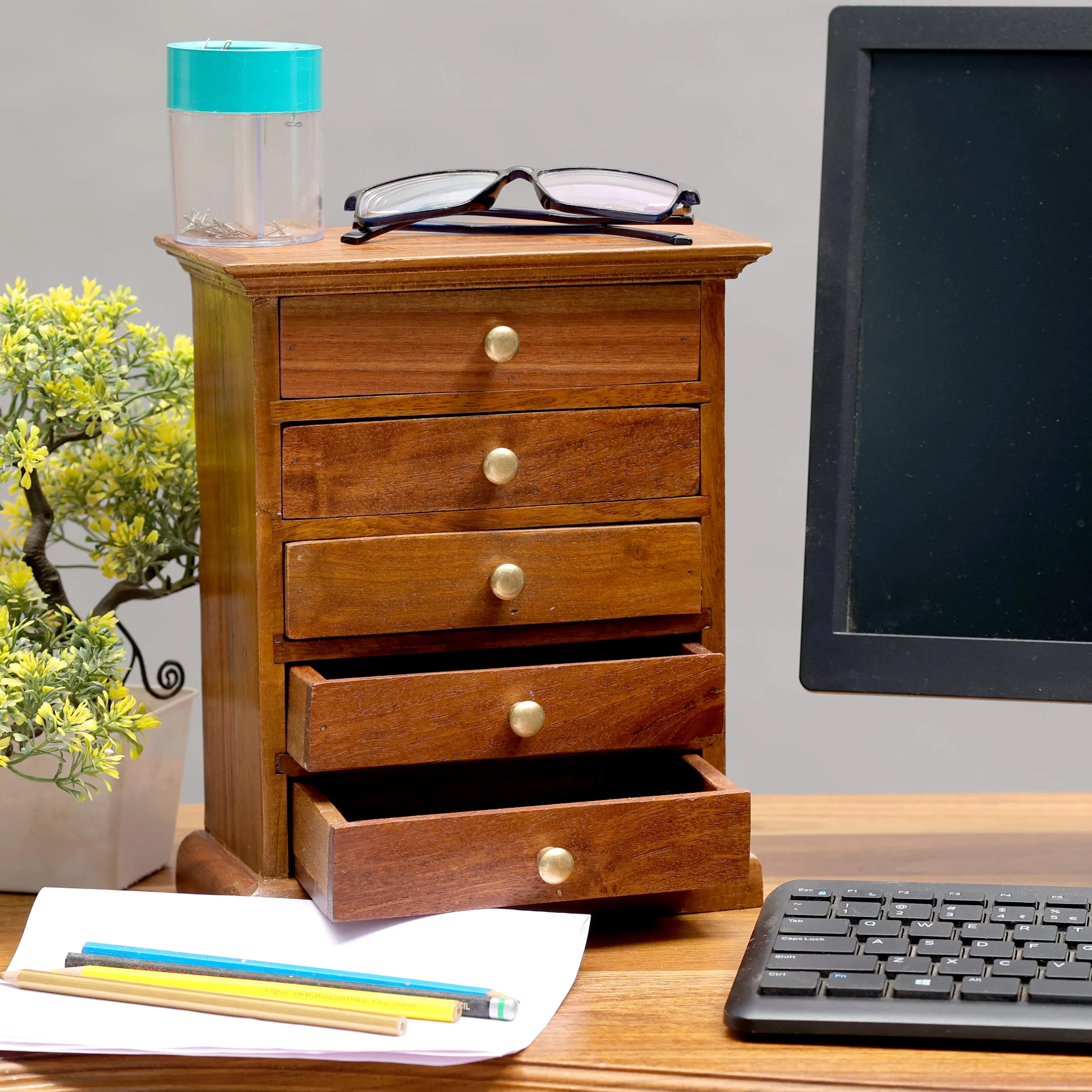 5 Drawer Pillar Box Bureau