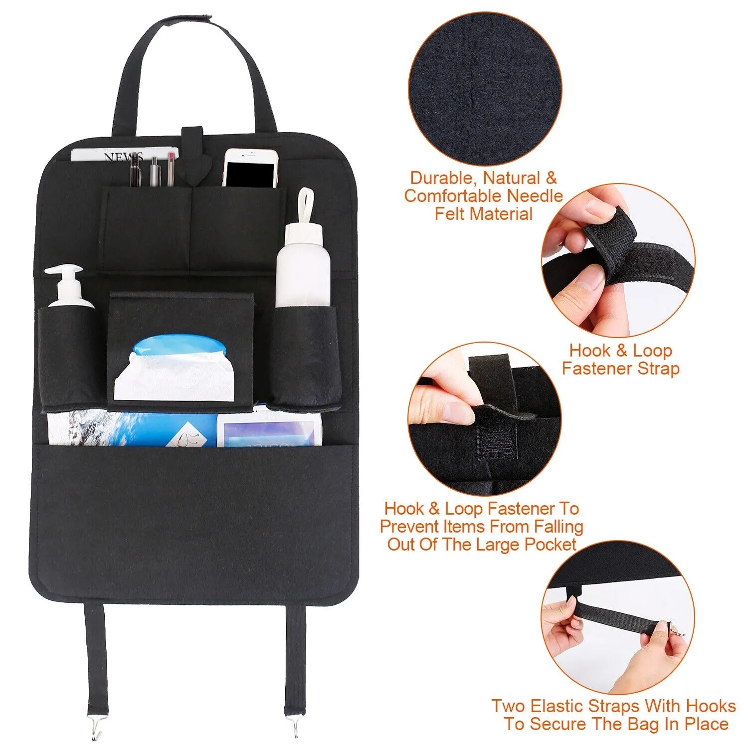 55.3X37.5X3Cm Car Backseat Hanging Organizer Ng-144