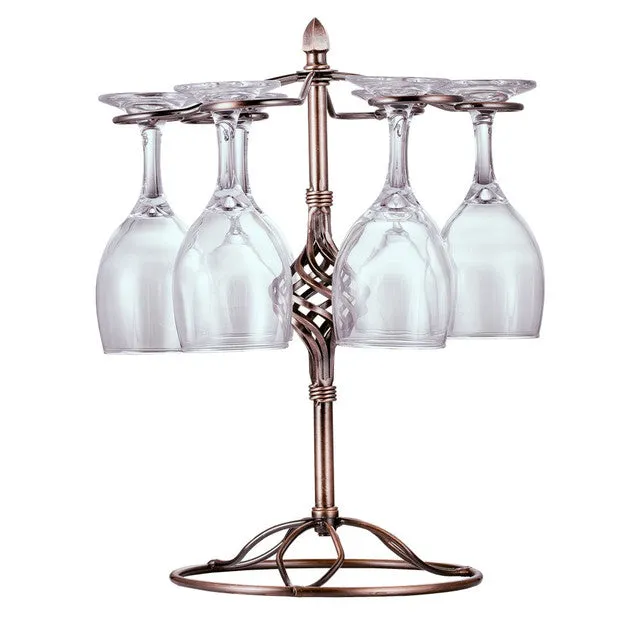 6 Hanging Wine Glass Stand