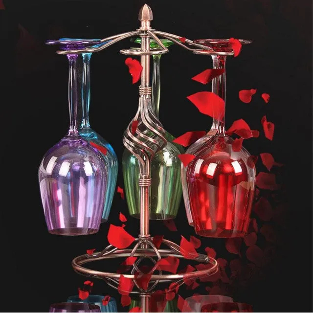 6 Hanging Wine Glass Stand