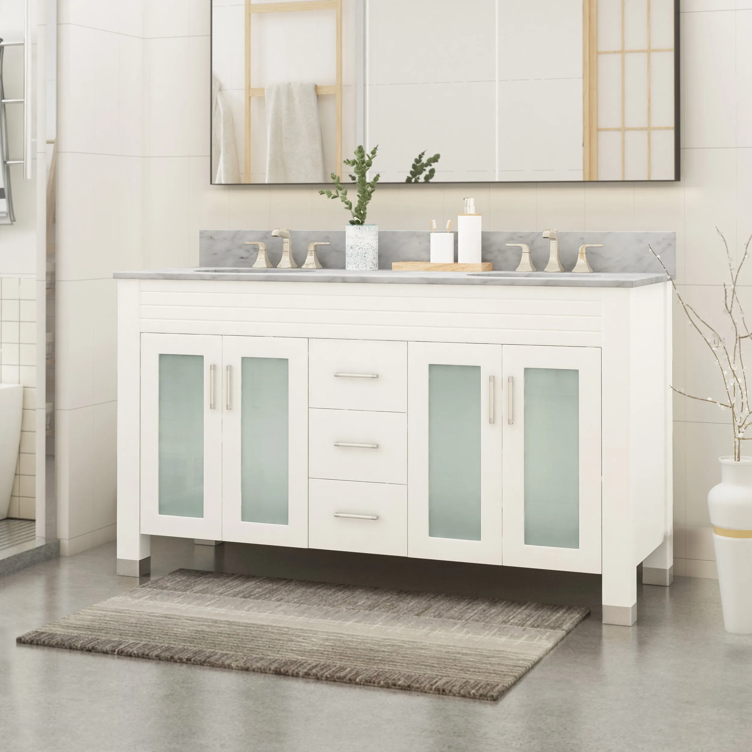 60" Wood Bathroom Vanity (Counter Top Not Included) - NH268703