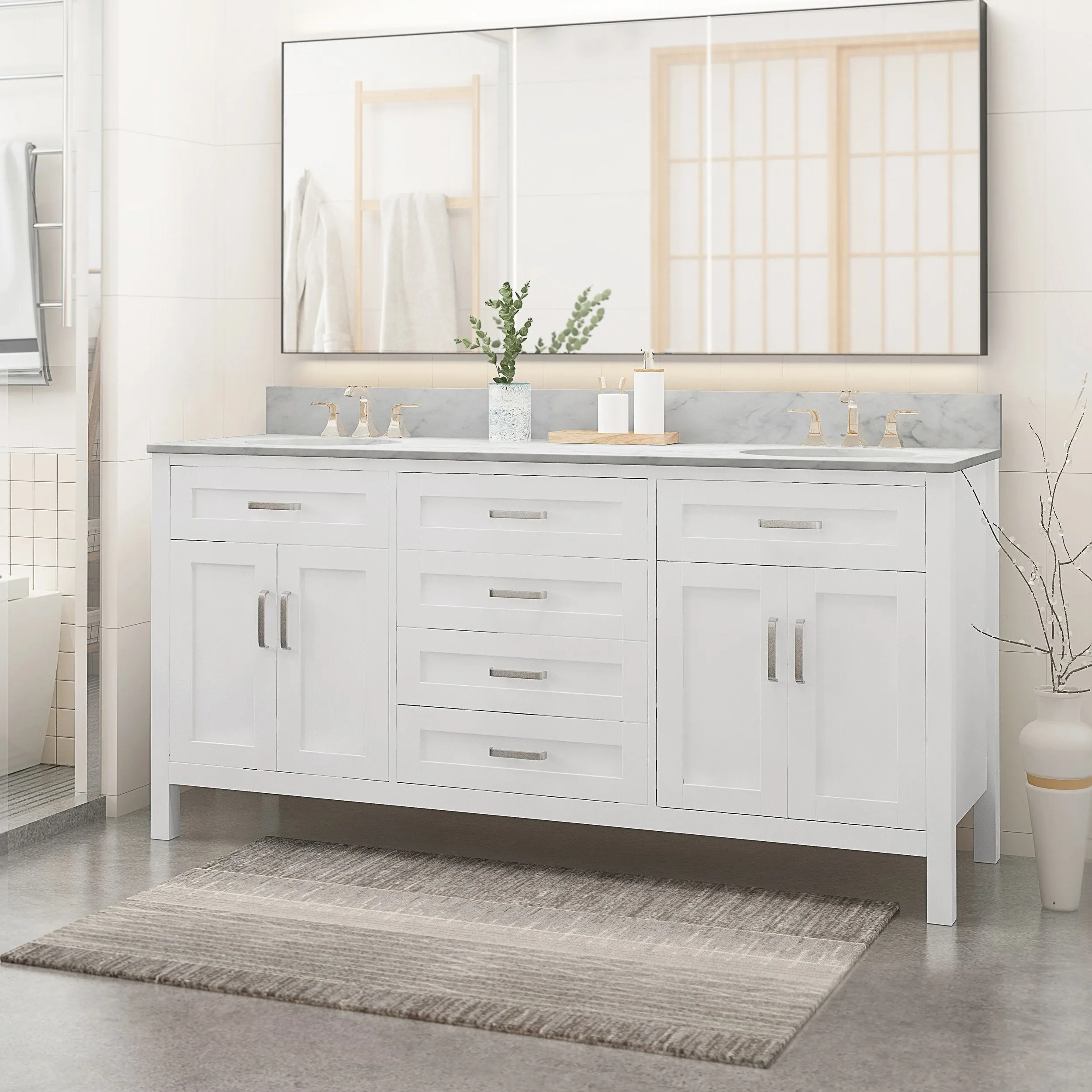 72" Wood Bathroom Vanity (Counter Top Not Included) - NH658703