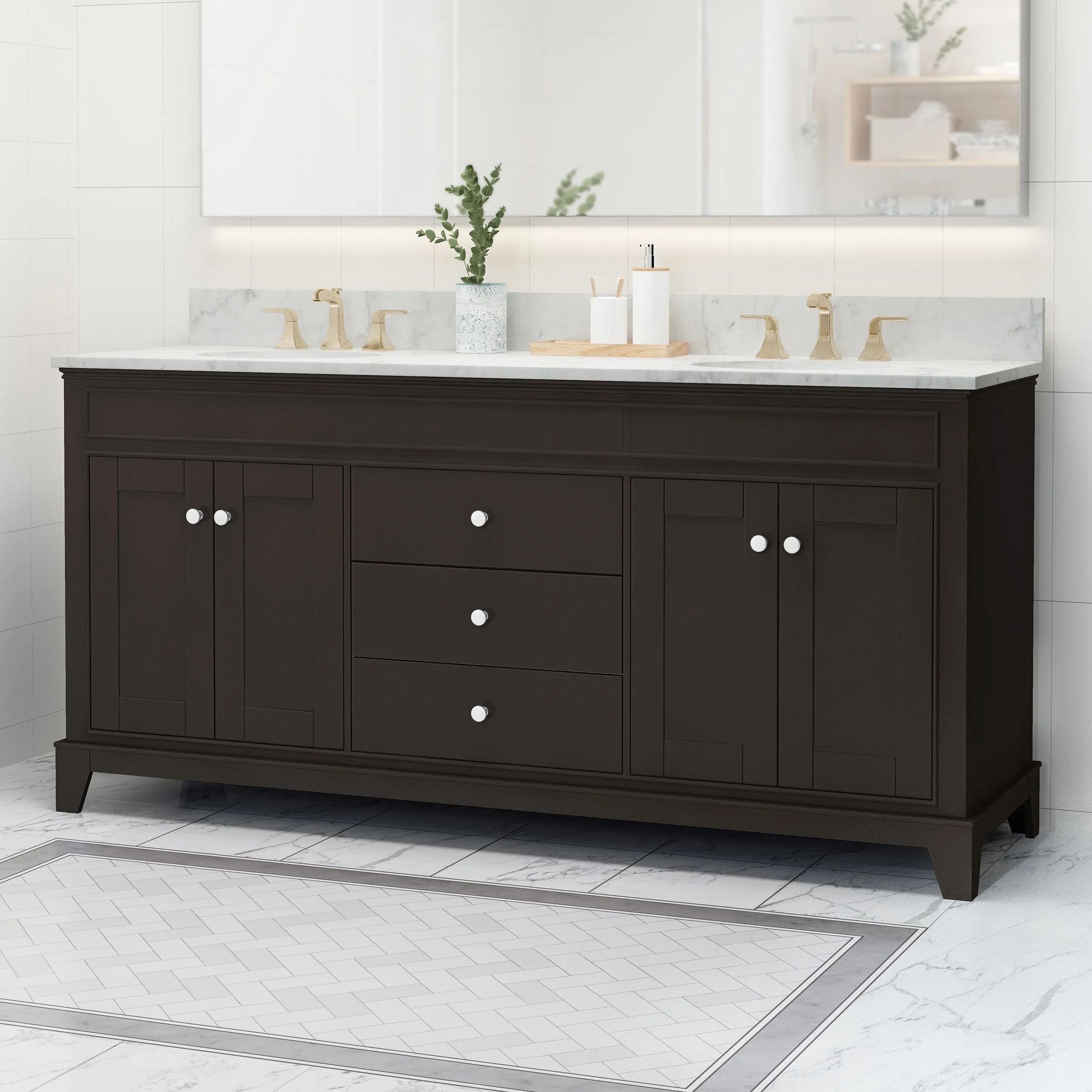 72" Wood Bathroom Vanity (Counter Top Not Included) - NH748703