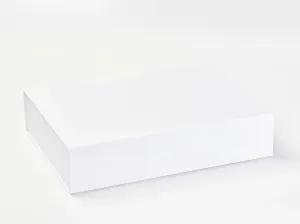 A3 Shallow White Luxury Gift box with magnetic closure (Pack of 12)