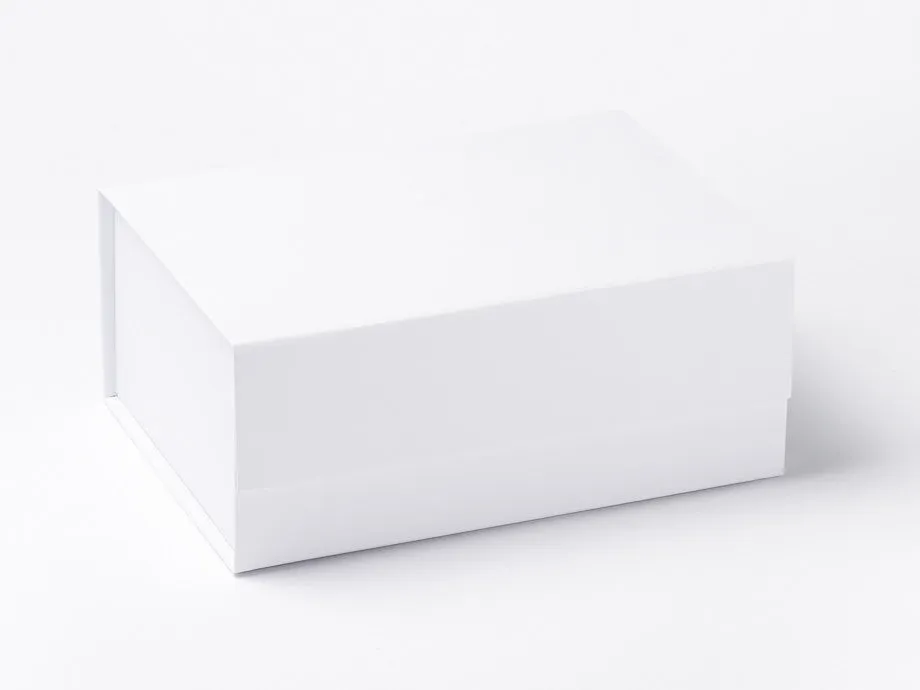 A5 Deep White Luxury Gift box with magnetic closure (Pack of 12)