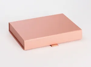 A5 Shallow Pearlescent Rose Gold Luxury Gift box with magnetic closure (Pack of 12)