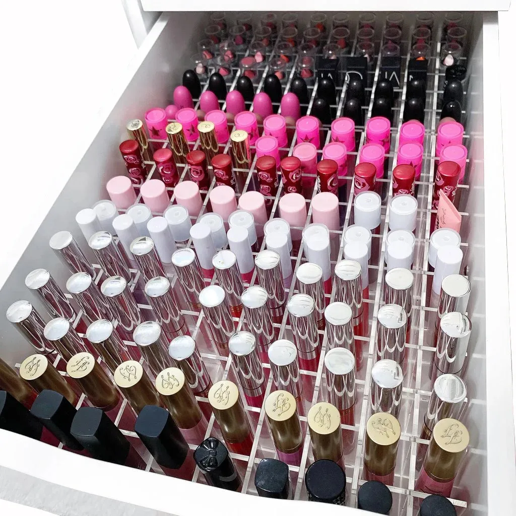 Acrylic Drawer Divider Set for ALEX 5 and 9 Drawers, Adjustable for Lipsticks