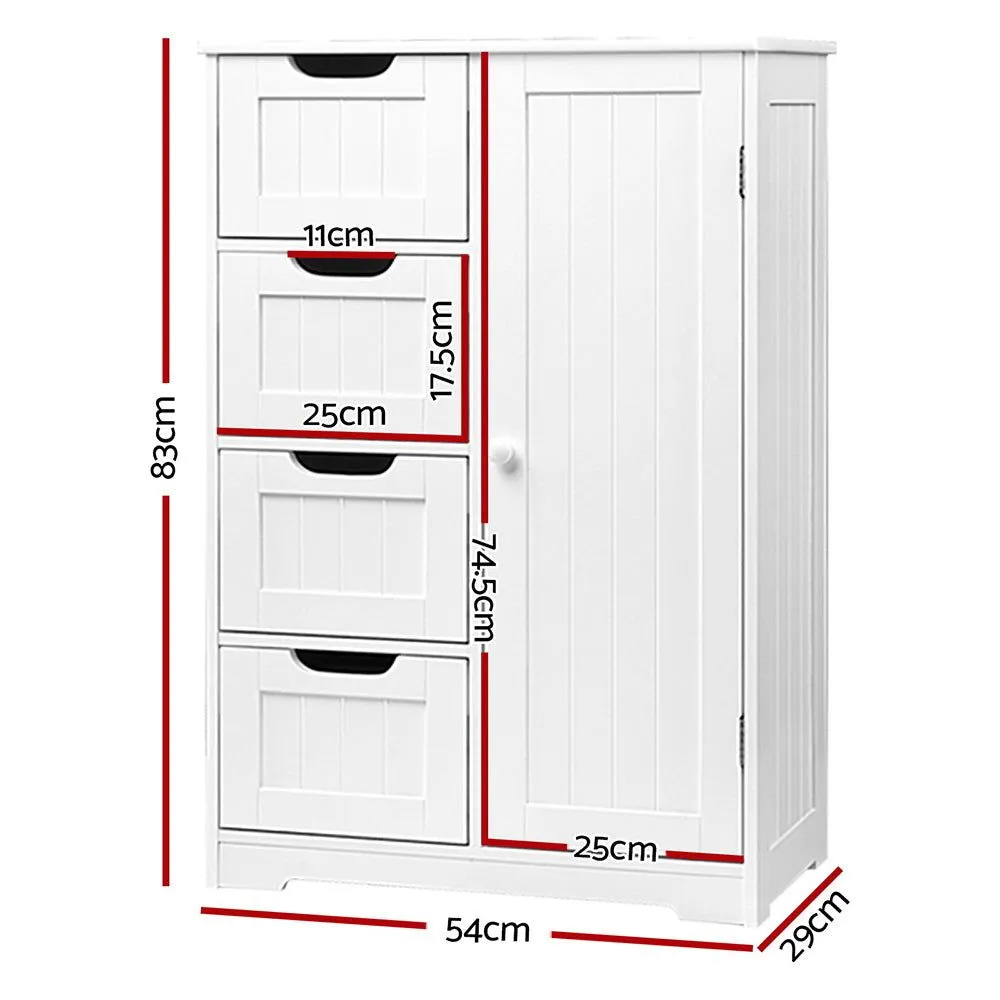 Artiss Bathroom Cabinet Storage Drawers White