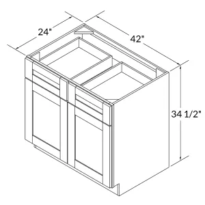 Base Kitchen Cabinet B42 Shaker Toffe 42 in. width 34.5 in. height 24 in. depth