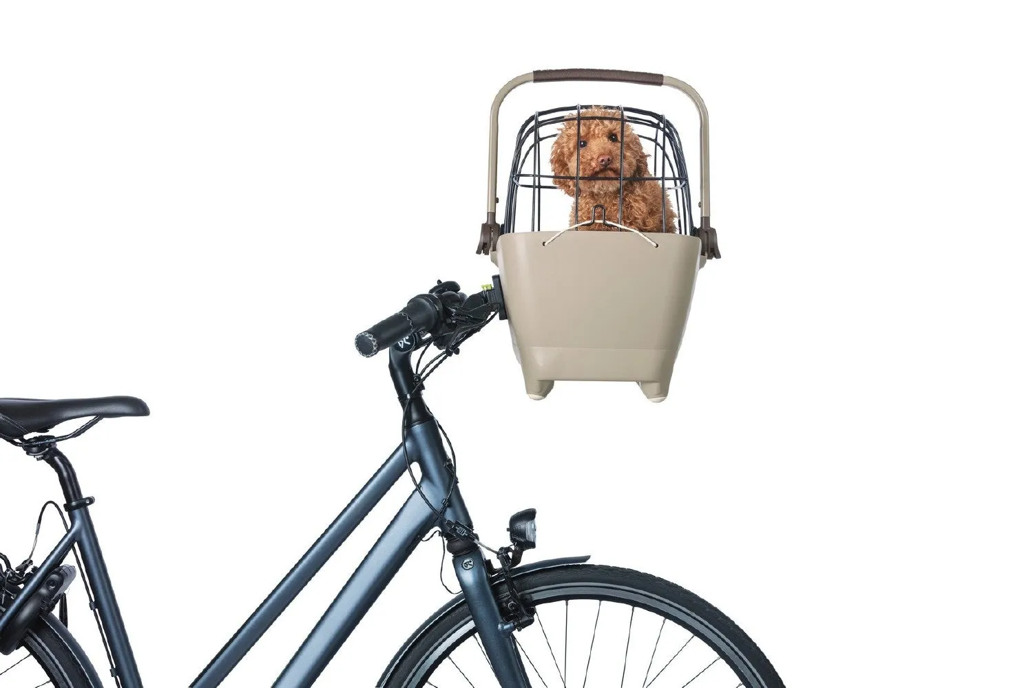 Basil BUDDY DOG Bicycle Basket KF 32L - Biscotti Brown