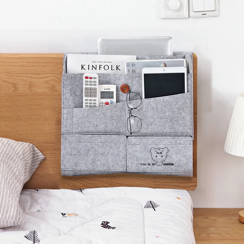 Bedside Felt Storage Bag For Books & Accessories