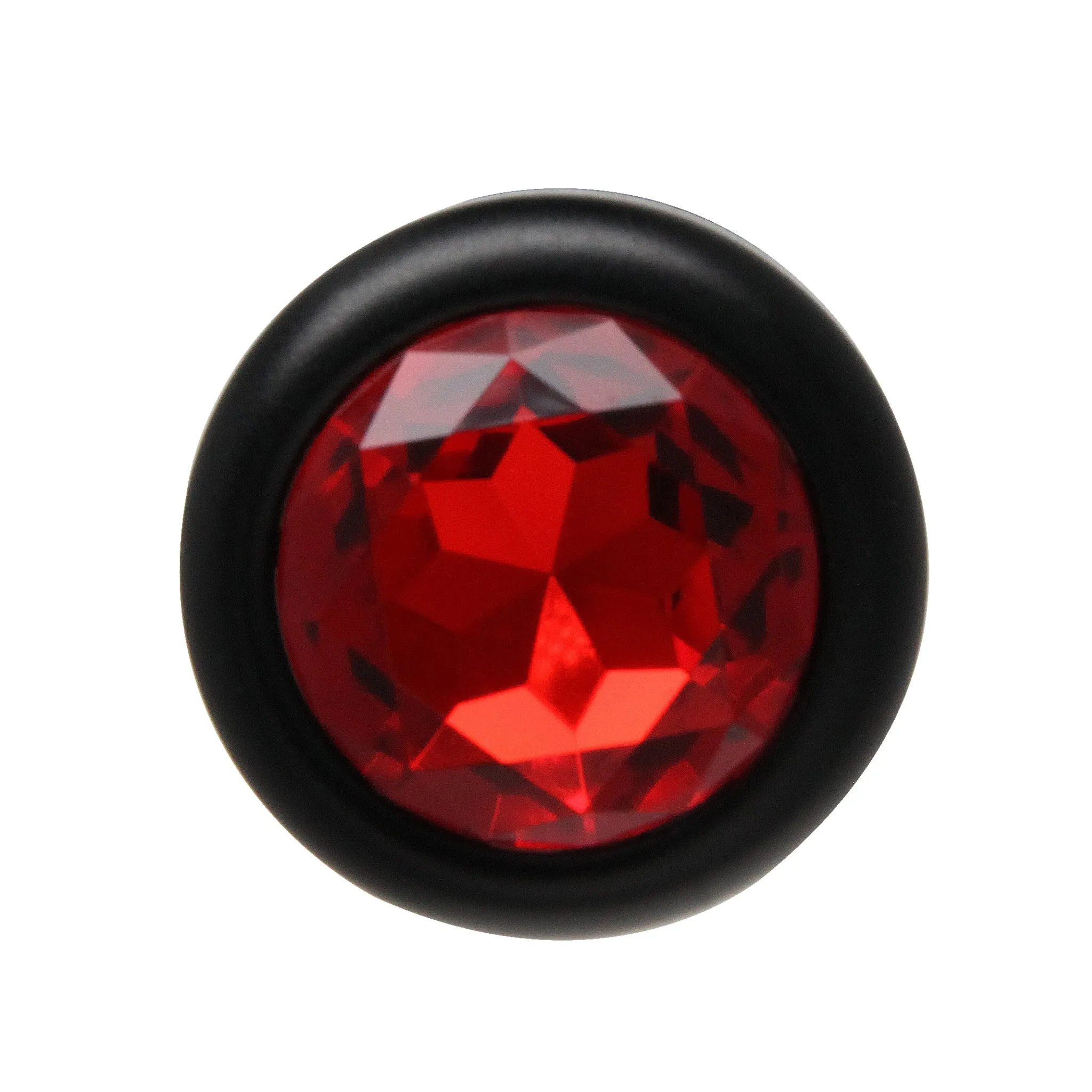 BOTTOM JEWELS BLACK ALLOY W/ RED JEWEL MEDIUM PLUG