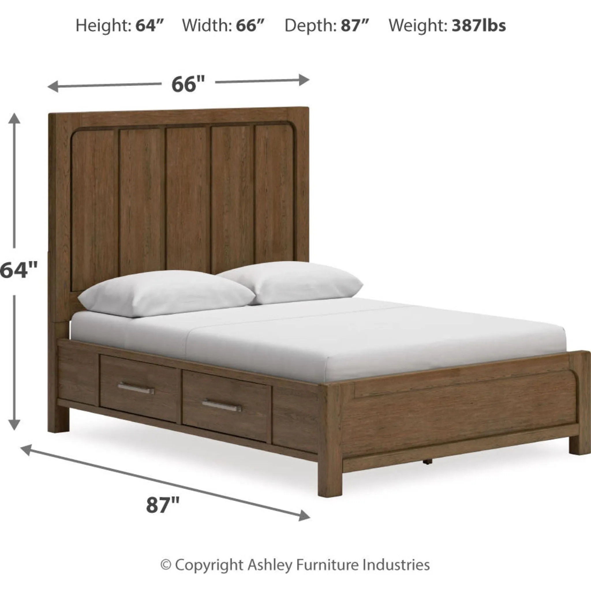 Cabalynn Storage Bed- Light Brown