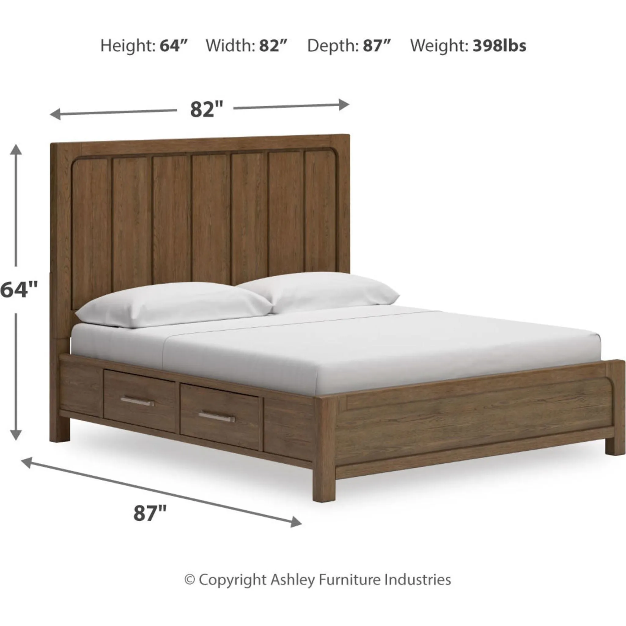 Cabalynn Storage Bed- Light Brown