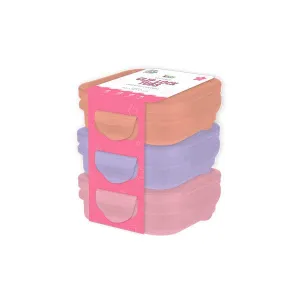 C&m Kids Clip Lock Tubs Pink 3 Pack