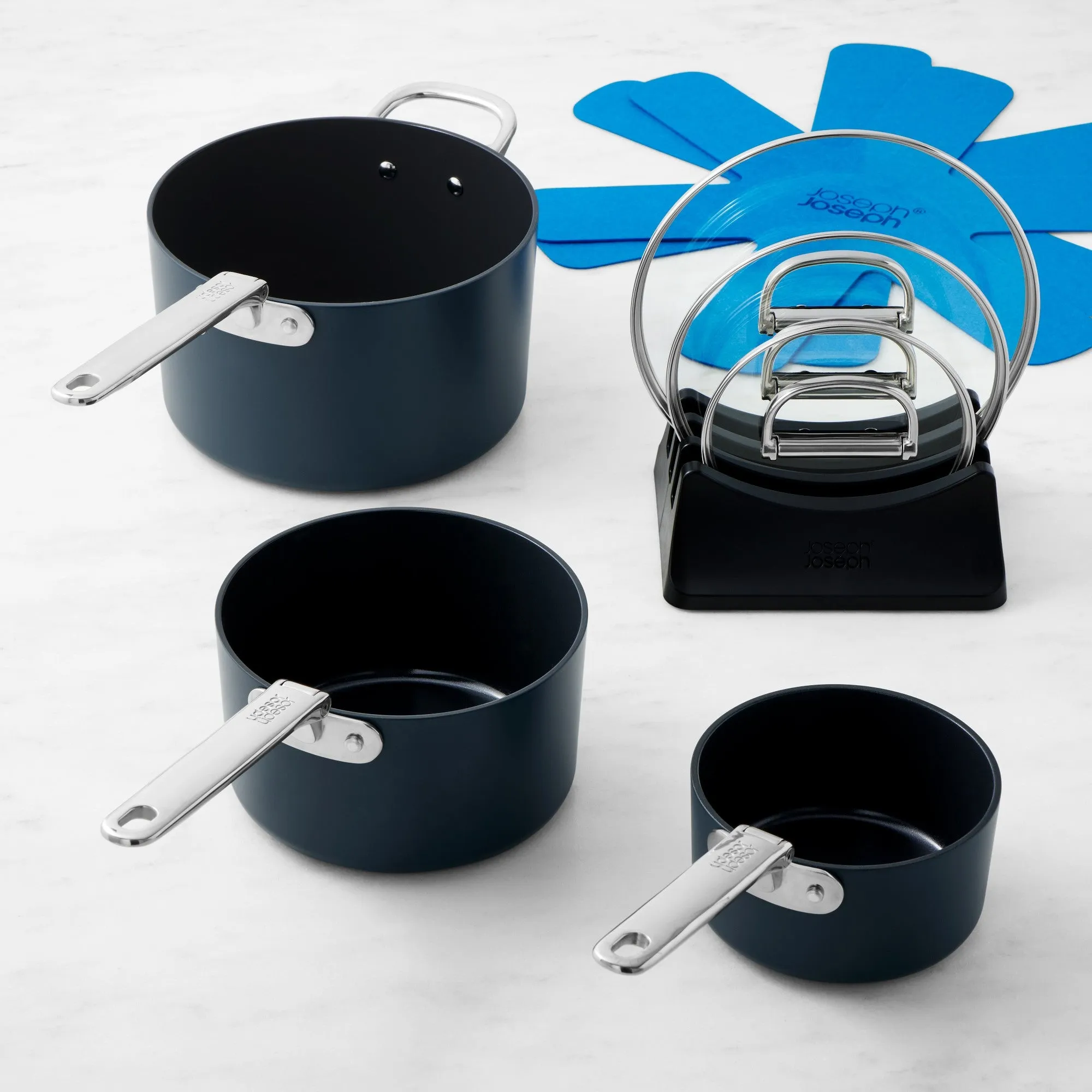 Ceramic Nonstick Space-Saving Saucepan Set-3