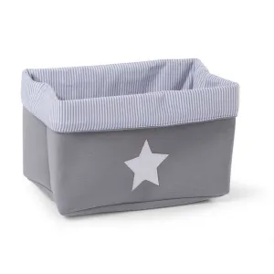 Childhome Box Canvas Foldable 32x20x20 Grey Stripes