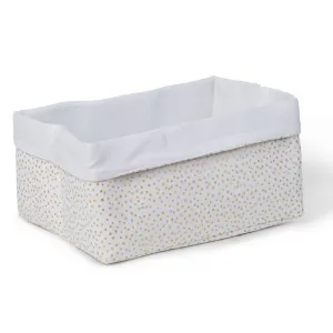 Childhome Box Canvas Foldable 32x32x29 White Small Gold Dots