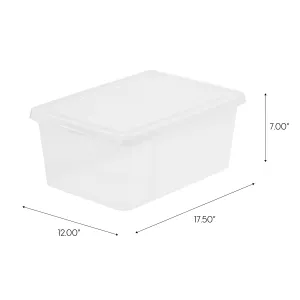 Clear Storage Box - 17 QT - 12 Pack