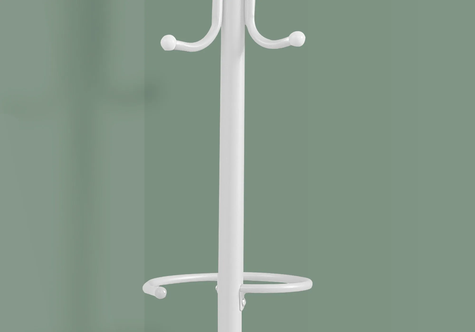 Coat Rack - 68"H / White Metal