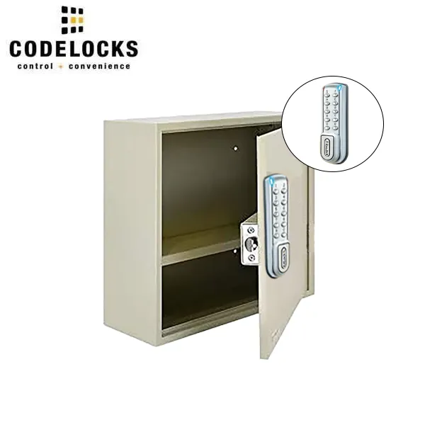 CodeLocks - Storage Cabinet with Removable Shelf w/ KL1200 - Cabinet Lock - IP54 - Battery Override - Optional Size