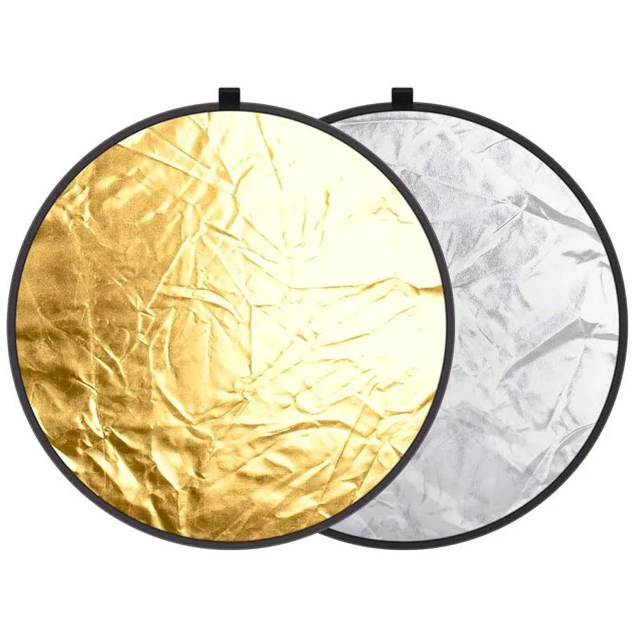 Collapsible 110cm / 43.3" Round Pop-up 7-in-1 Photography Studio Light Reflector and Diffuser