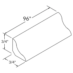 Cove Molding MCV8 Shaker Toffee 0.75 in. width 0.75 in. height 96 in. depth