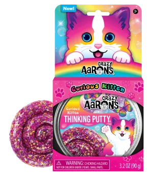 Crazy Aaron's Thinking Putty 4” Tin - Curious Kitten