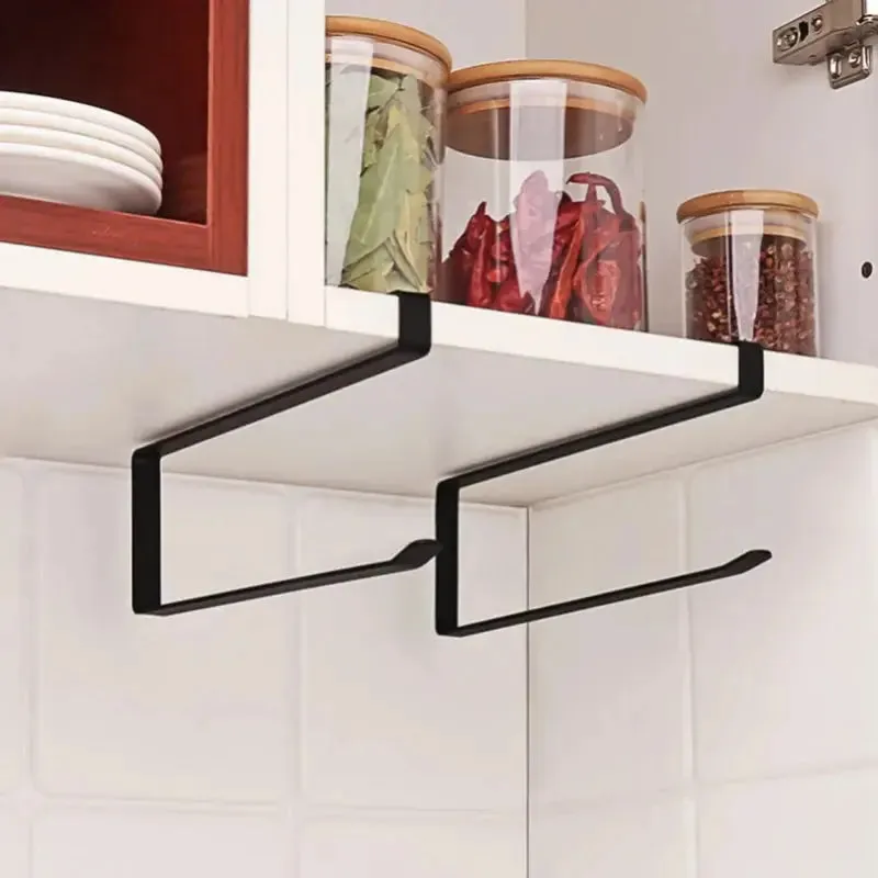 Creative Perforation-Free Hanging Storage Rack for Kitchen Paper Towels & Wraps