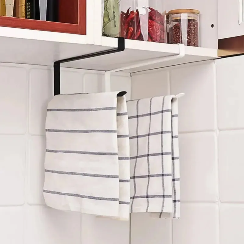 Creative Perforation-Free Hanging Storage Rack for Kitchen Paper Towels & Wraps