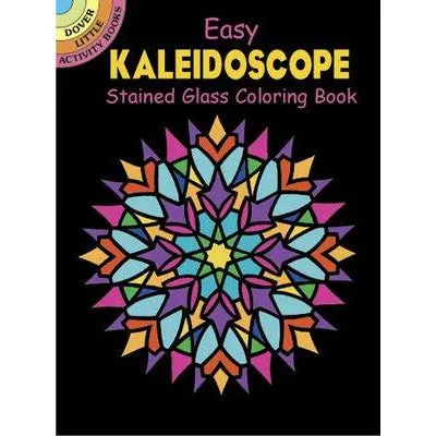 Dover Easy Kaleidoscope Stained Glass Coloring Book