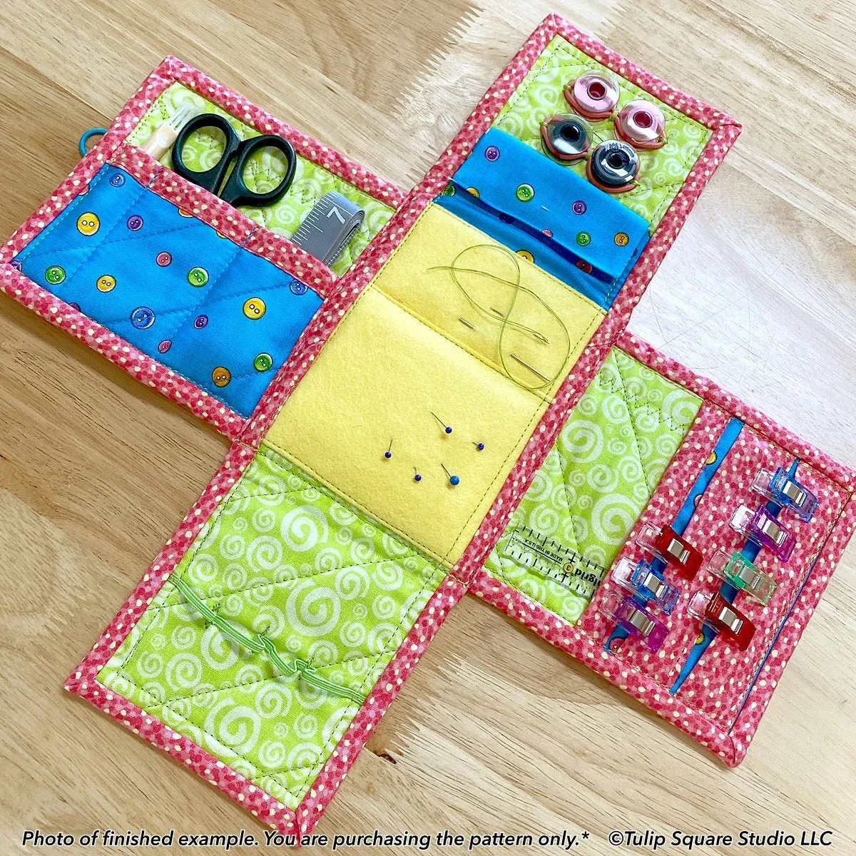 Flip Fold Sewing Kit Organizer Downloadable Pattern