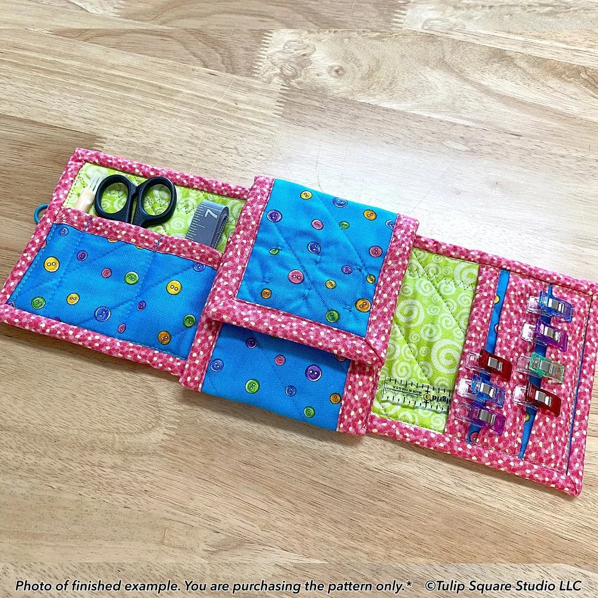 Flip Fold Sewing Kit Organizer Downloadable Pattern