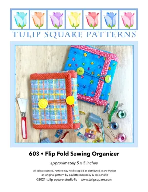 Flip Fold Sewing Kit Organizer Downloadable Pattern