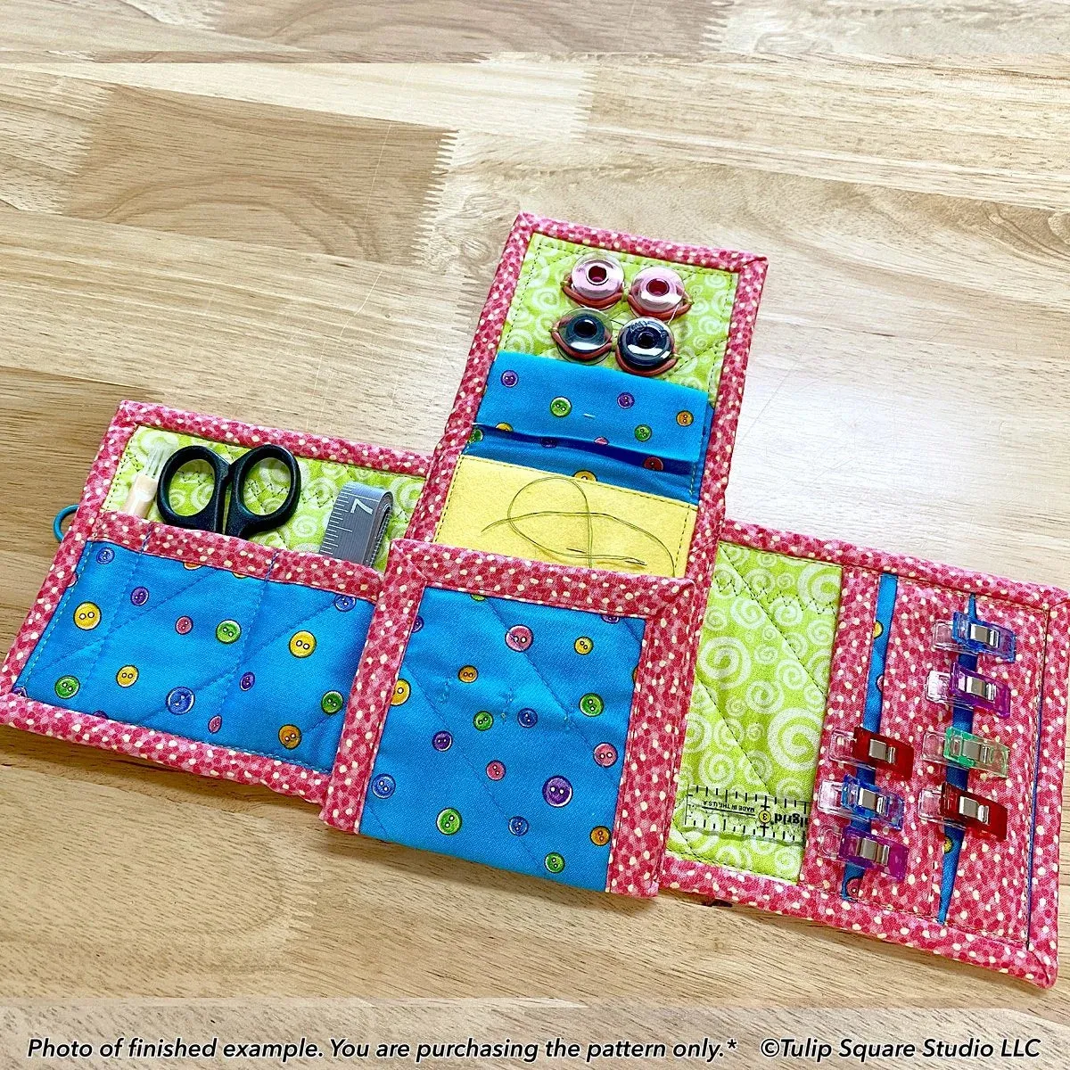 Flip Fold Sewing Kit Organizer Downloadable Pattern