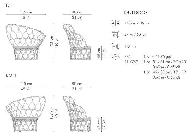 FORMA EASY ARMCHAIR, LEFT