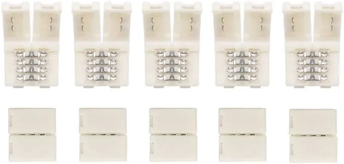 Gapless (10 Pack) 8mm Solderless LED Light Strip Connector : Single Color