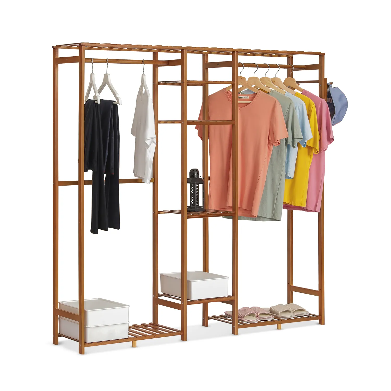 Garment Cabinet Clothes Organizer - Double Rack