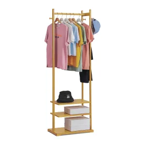 Garment Hanging Stand Rack - 3 Tier Shelves