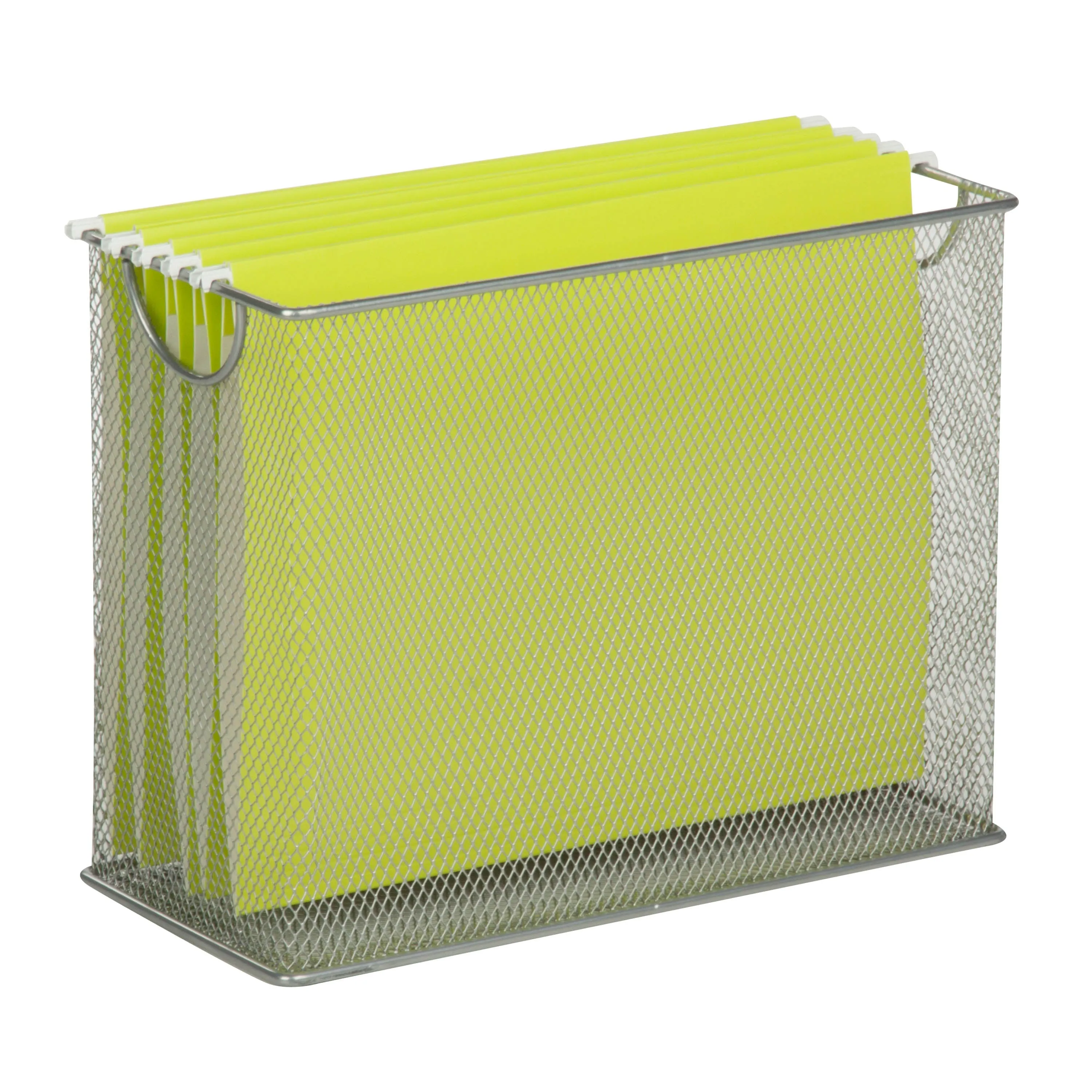 Gray Mesh Tabletop File Folder Holder