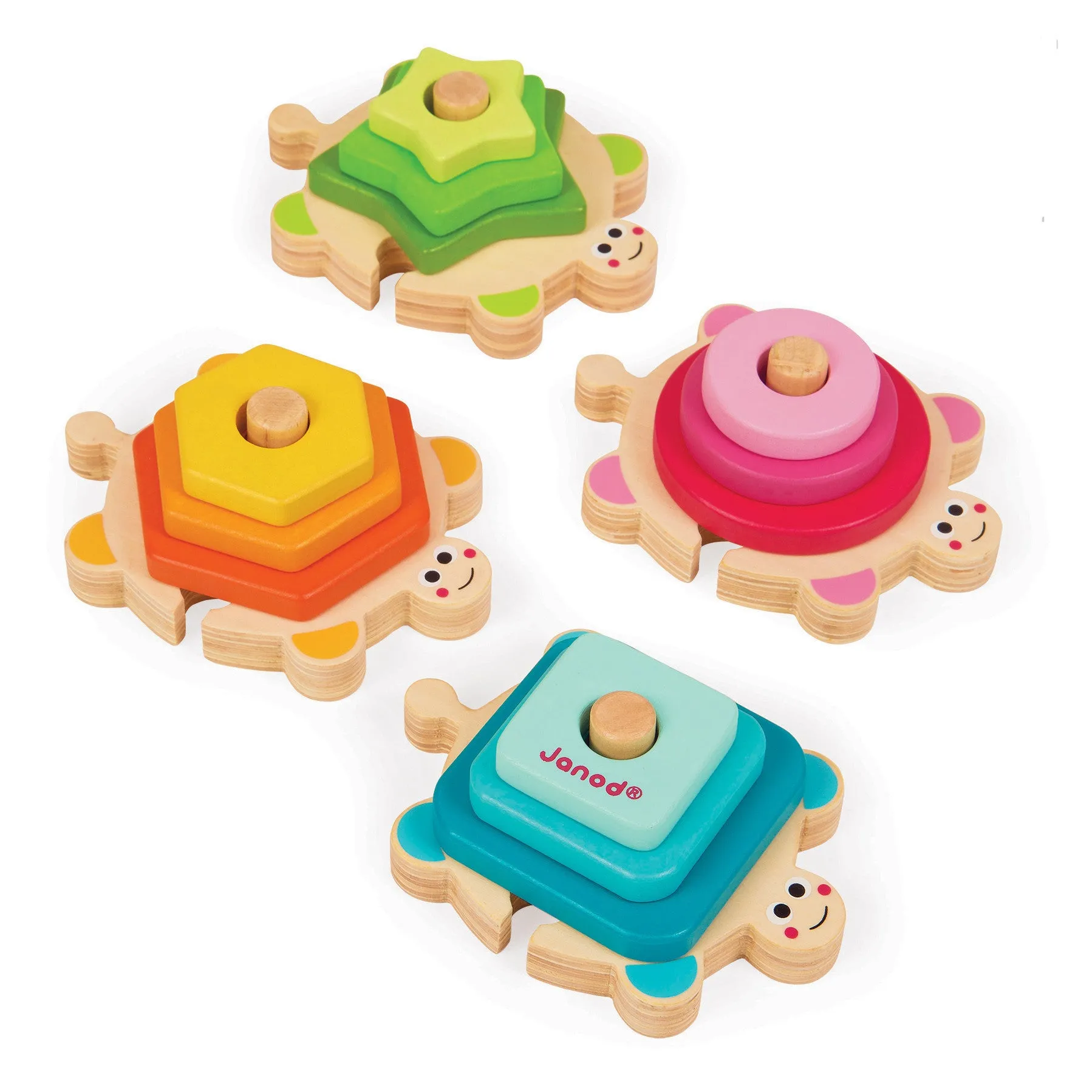 Janod I Wood Stackable Turtles